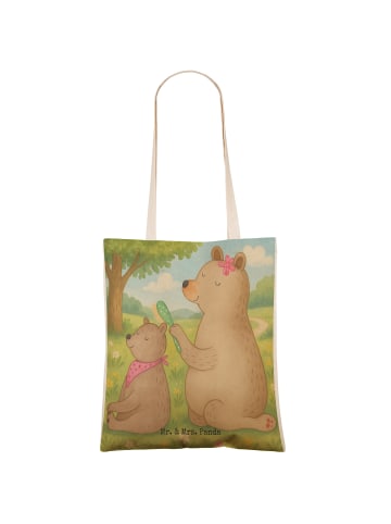 Mr. & Mrs. Panda Shopper Bär Kind Design ohne Spruch in Weiß