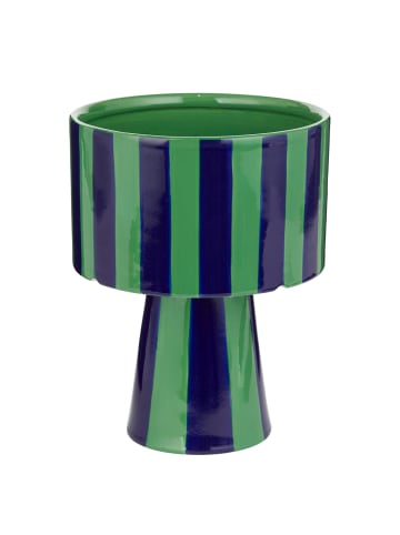 Butlers Blumentopf LINES mit Fuß in Blau