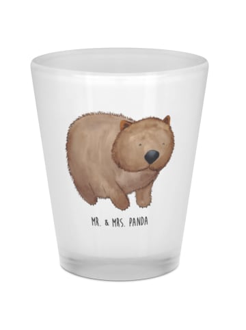Mr. & Mrs. Panda Schnapsglas Wombat ohne Spruch in Transparent