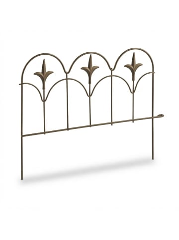 relaxdays 4 x Beeteinfassung in Bronze - (B)38,5 x (H)28 cm