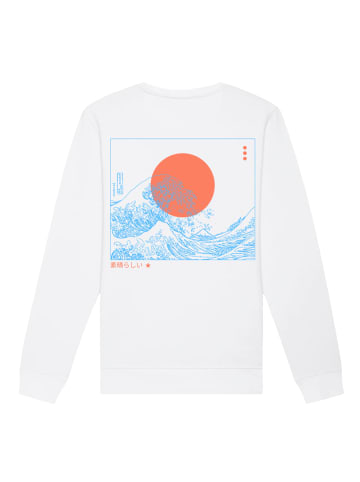 F4NT4STIC Unisex Sweatshirt Kanagawa Welle Japan in weiß