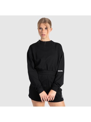 SMILODOX Crop Sweatshirt Althea in Schwarz