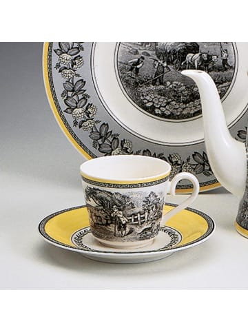 Villeroy & Boch 6er Set Kaffeetassen mit Untertassen Audun Ferme 150 ml in bunt