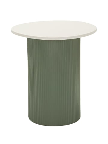 Mauro Ferretti Couchtisch aus grünem Metall und Marmor, 40 x 42 x 45 cm