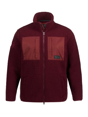 JP1880 Fleecejacke in weinrot