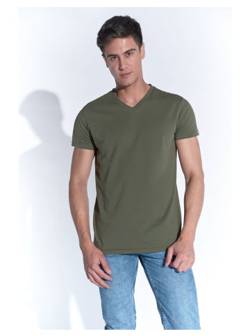 Course Elements V-Ausschnitt-Shirt in khaki