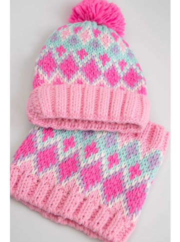 Coccodrillo Wintermütze mit Pompon in rosa