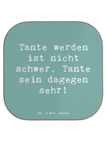 Mr. & Mrs. Panda Untersetzer Spruch Tolle Tante mit Spruch in Meeresbrise