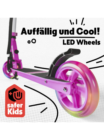 Apollo LED City Roller mit Federung " Scooter Skyracer " in rot