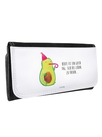 Mr. & Mrs. Panda Portemonnaie für Damen Avocado Feier mit Spruch in Weiß