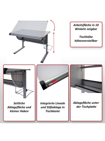 MCW Jugend-Schreibtisch Preston, höhenverstellbar neigbar, Natur, Buche