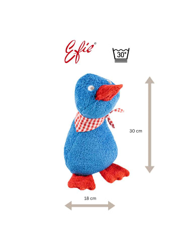 Efie Ente blau, Größe: ca. 32 cm , Made in Germany