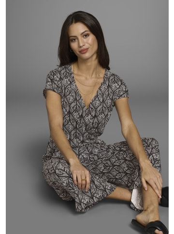 Laura Scott Jumpsuit in schwarz-sand-geometrisch