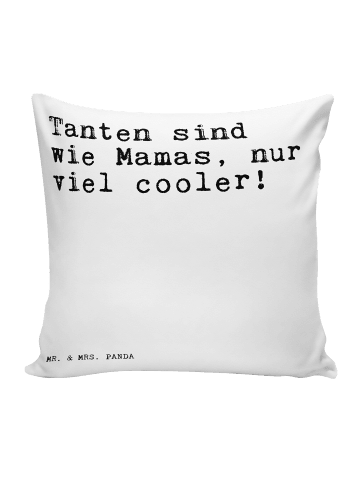 Mr. & Mrs. Panda Sitzkissen Tanten sind wie Mamas,... mit Spruch in Weiß