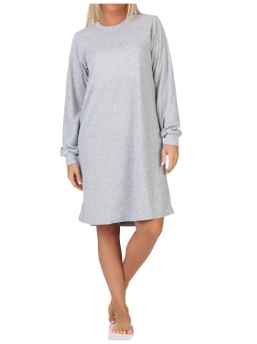 NORMANN Frottee Nachthemd Loungewearr Sternen - 82059 in grau