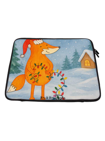 Mr. & Mrs. Panda Notebooktasche Fuchs Weihnachten Design ohne Sp... in Weiß