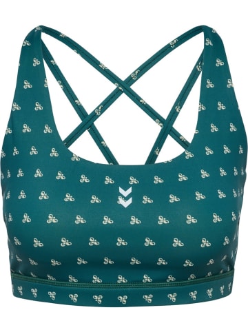Hummel Sport-BH "Hiit Aop Impact Strap Bra" in Grün