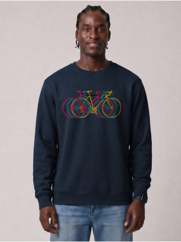 wat? Apparel Sweatshirt Fahrräder in Dunkelblau