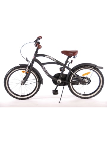 Volare Kinderfahrrad Black Cruiser für Jungen 18 Zoll Kinderrad in Schwarz 4 Jahre