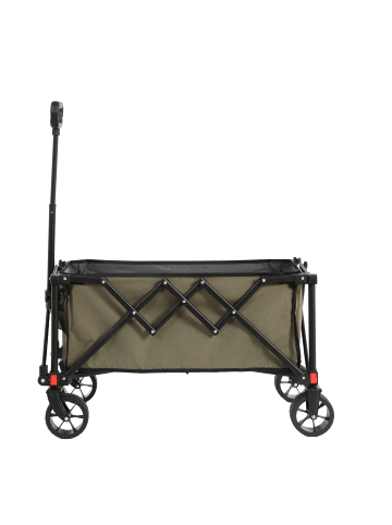 ABRIHOME Klappbarer Gartenwagen in Grün mit All Terrain Rädern und verstellbarem Griff