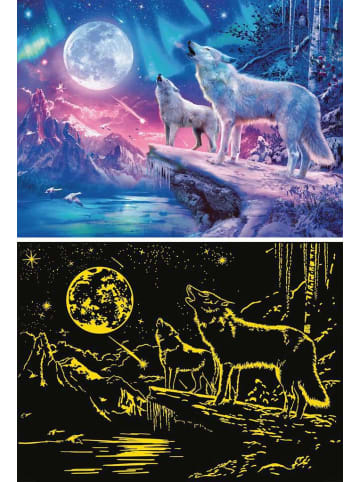 Ravensburger Ravensburger Puzzle 500 Teile Wolf im Nordlicht in bunt