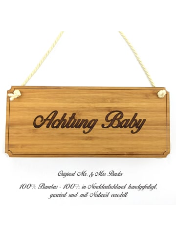 Mr. & Mrs. Panda Infotafel Achtung Baby mit Spruch in Keine Angabe