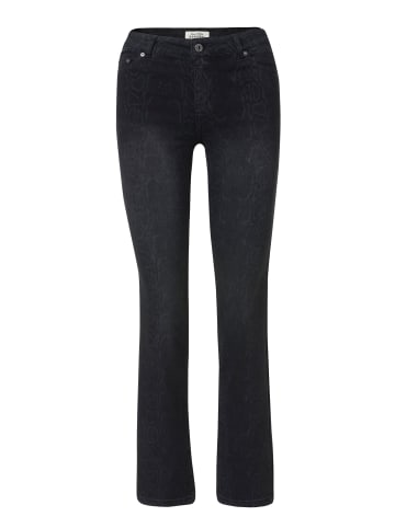 KOROSHI Regular Push-Up-Jeans mit Animal-Print für Damen in SCHWARZER DENIM