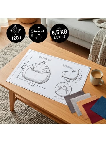 Lumaland Sitzsack Comfort 120l dunkelblau  Blau