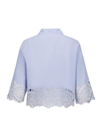 CARTOON Casual-Bluse mit Stickerei in Hellblau