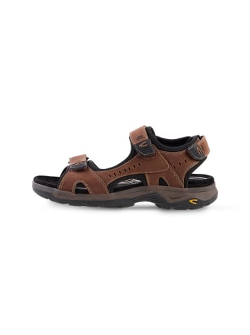 Camel Active Ledersandale mit profilierter TPR Sohle in Cafe