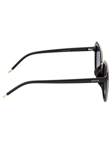 Bertha Polarisierte Sonnenbrille "Jade" in Schwarz/Schwarz