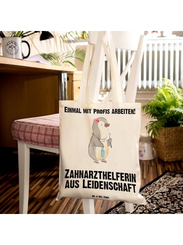 Mr. & Mrs. Panda Tragetasche Zahnarzthelferin Leidenschaft mit S... in Creme