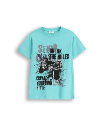 Coccodrillo T-Shirt mit kurzen Ärmeln in blau