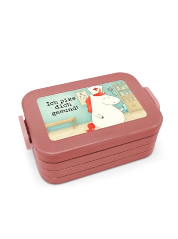 Mr. & Mrs. Panda Lunch Box Einhorn Krankenschwester Design mit S... in Rot Pastell
