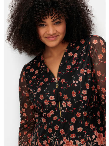 sheego by Joe Browns Tunika in schwarz-gemustert