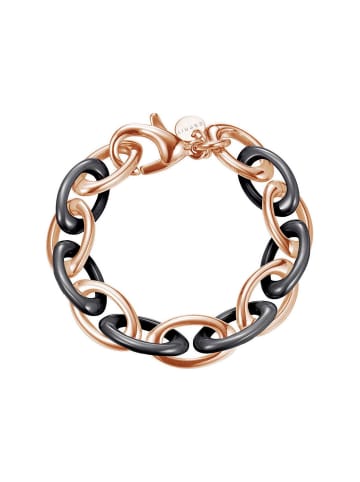 ESPRIT Esprit Damenarmband in Rosegold/Schwarz aus Edelstahl