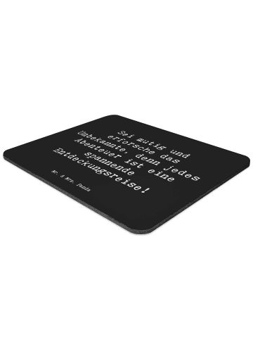 Mr. & Mrs. Panda Mouse Pad Spruch Unbekannte Orte erkunden mit S... in Schwarz