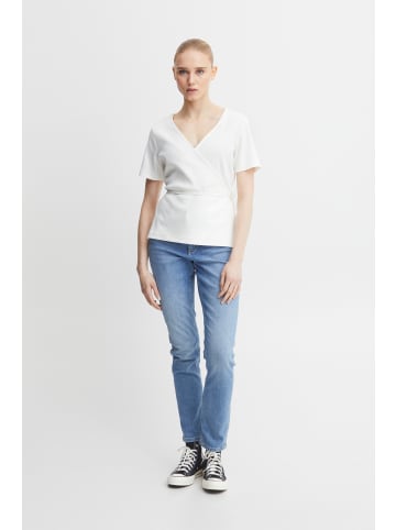ICHI T-Shirt kurzarm IHORETA Slim fit in Cloud Dancer