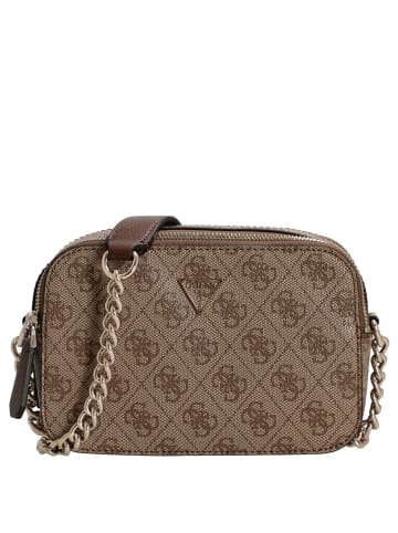 Guess Noelle II Crossbody - Umhängetasche 20 cm (dark taupe logo) in latte logo/brown