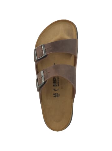 Birkenstock Sandale Arizona CT geöltes Nubukleder normal in dunkelbraun