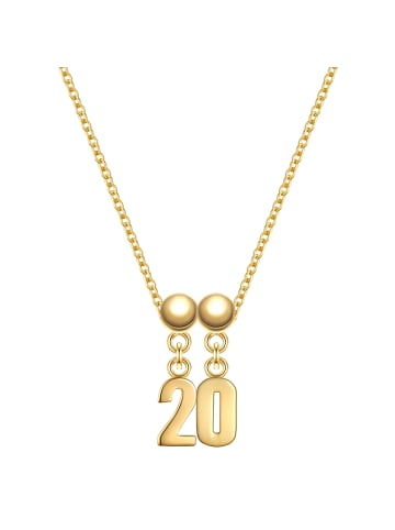Glanzstücke München Set (Kette + 2 Charms) Zahl 20 aus Sterling Silber in gelbgold