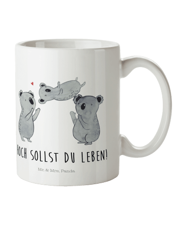 Mr. & Mrs. Panda Tasse Koalas Feiern mit Spruch in Weiß