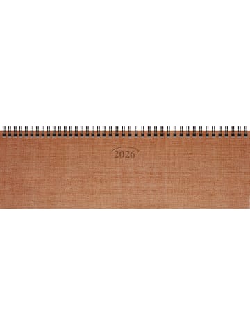 BRUNNEN Querkalender 771 32,6x10,2cm 1 Woche/Seite Metallico Karton kupfer 2026