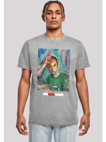 F4NT4STIC T-Shirt Big Bang Theory TV Serie Sheldon Loser Painting in grau meliert