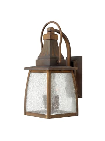 Licht-Erlebnisse Außen Wandlampe (B)14 x (H)27 cm in Sienna-Braun
