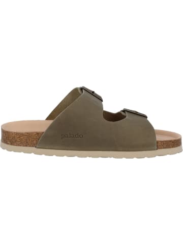 Palado Pantoletten Korfu Oiled Premium Leather in Khaki