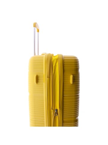 Gladiator 0800 4 Rollen Trolley 65 cm mit Dehnfalte yellow