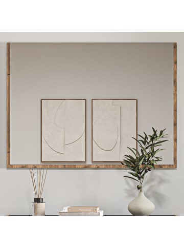 Inn.Furn Garderobenspiegel Nox Eiche, Wandspiegel 95 x 70 cm, Salud