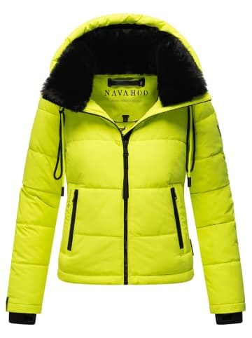 Navahoo Steppjacke Mit Liebe XIV in Neon Green