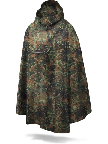 Normani Outdoor Sports Unisex Regenponcho wasserdicht Cherrapunji in Flecktarn